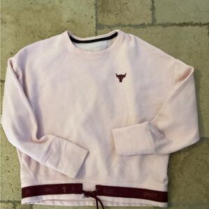 Under Armour Sweatshirt Size M Womens Blood Sweat Respect Crop Rock Project Pink